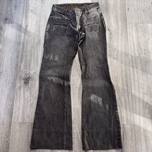 Vintage Parasuco Ergonomic Black Bareback Denim Jeans Size 24"